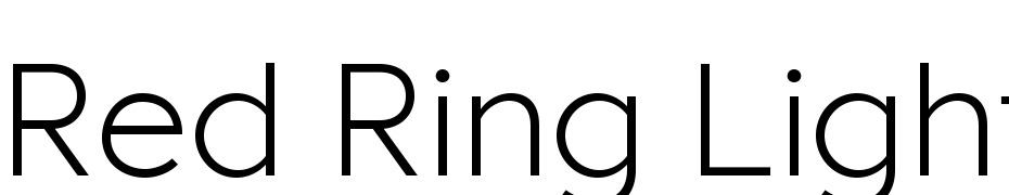 Red Ring Light Font Download Free
